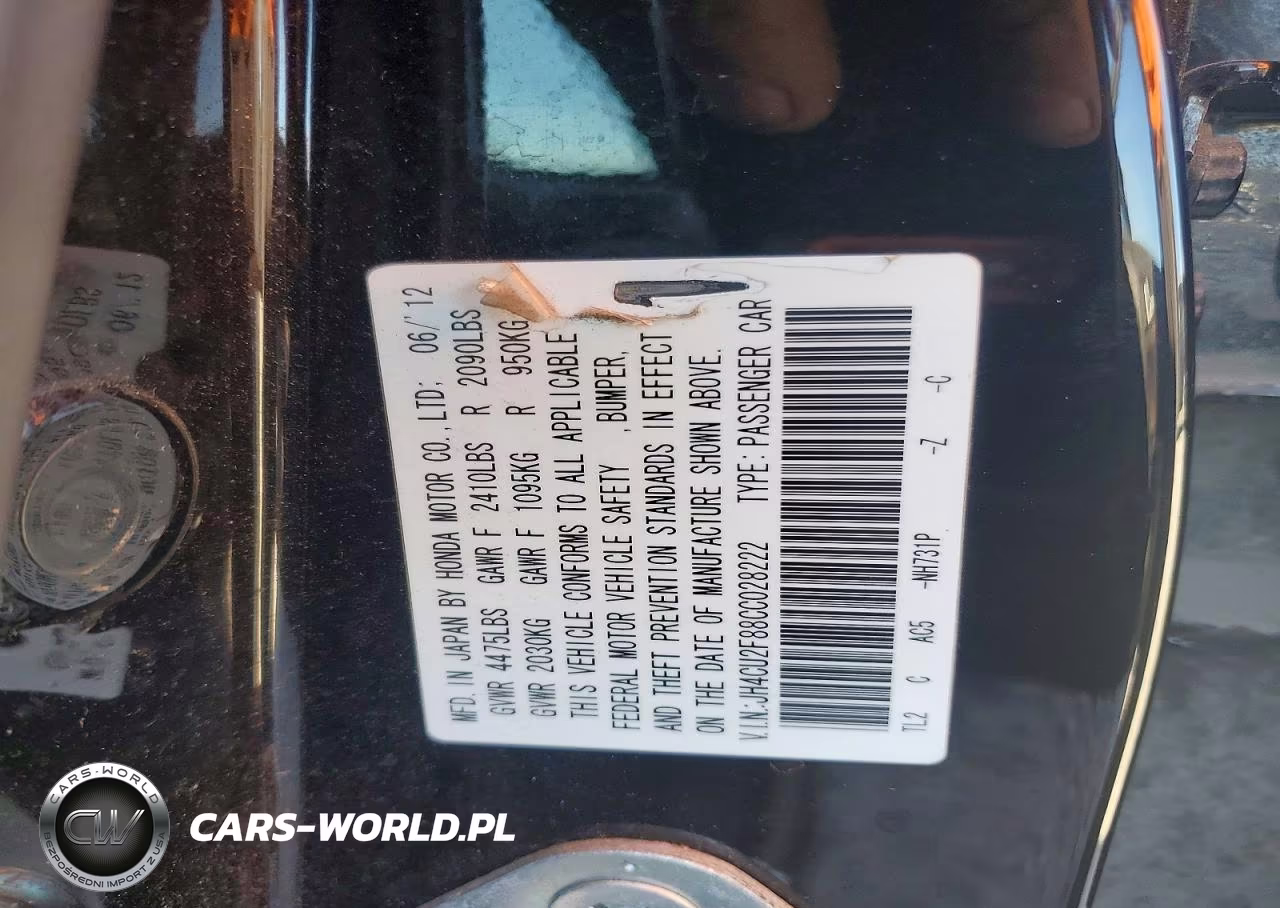 2012 Acura Tsx Se VIN:JH4CU2F88CC028222 - 12