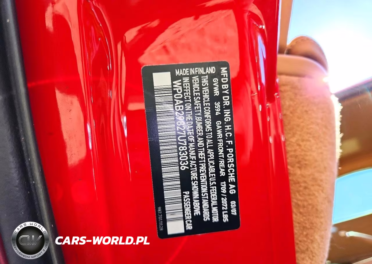2007 Porsche Cayman S VIN:WP0AB29827U783036 - 12