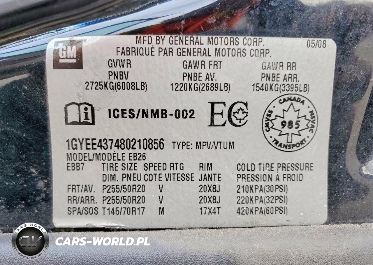 2008 Cadillac Srx VIN:1GYEE437480210856 - 13