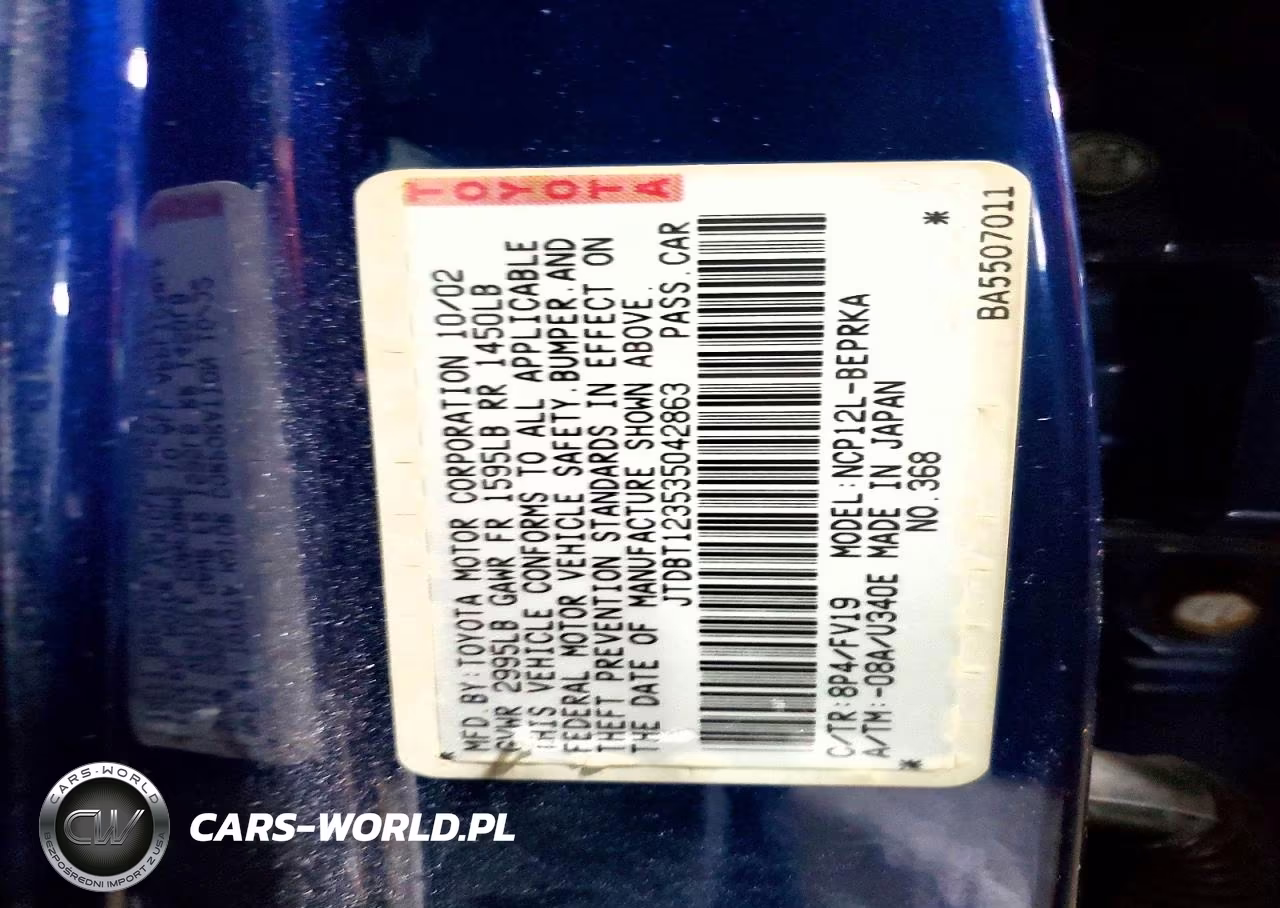 2003 Toyota Echo Base VIN:JTDBT123535042863 - 12