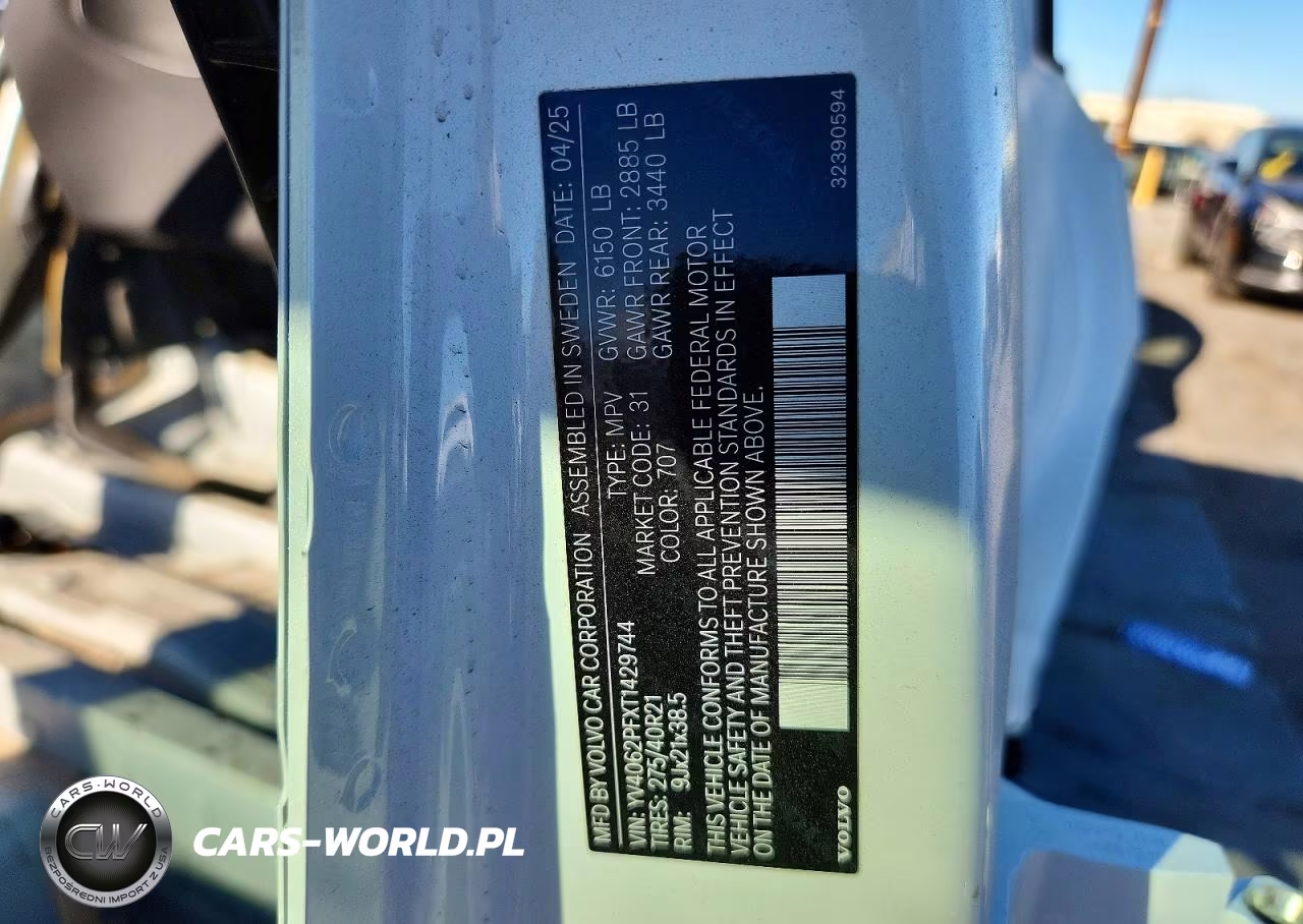 2026 Volvo Xc90 Ultra VIN:YV4062PFXT1429744 - 13