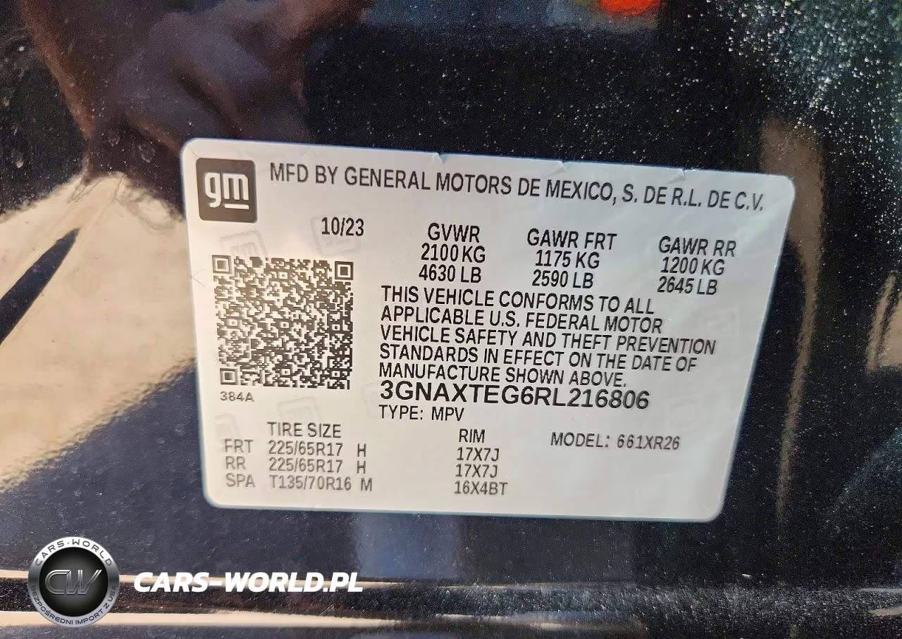 2024 Chevrolet Equinox Lt VIN:3GNAXTEG6RL216806 - 13