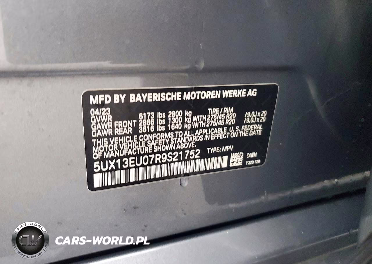 2024 BMW X5 Sdrive 40I VIN:5UX13EU07R9S21752 - 13