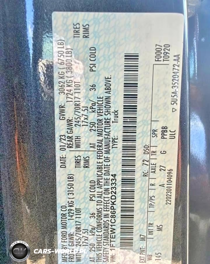 2023 Ford F150 Supercrew VIN:1FTEW1C86PKD23334 - 15