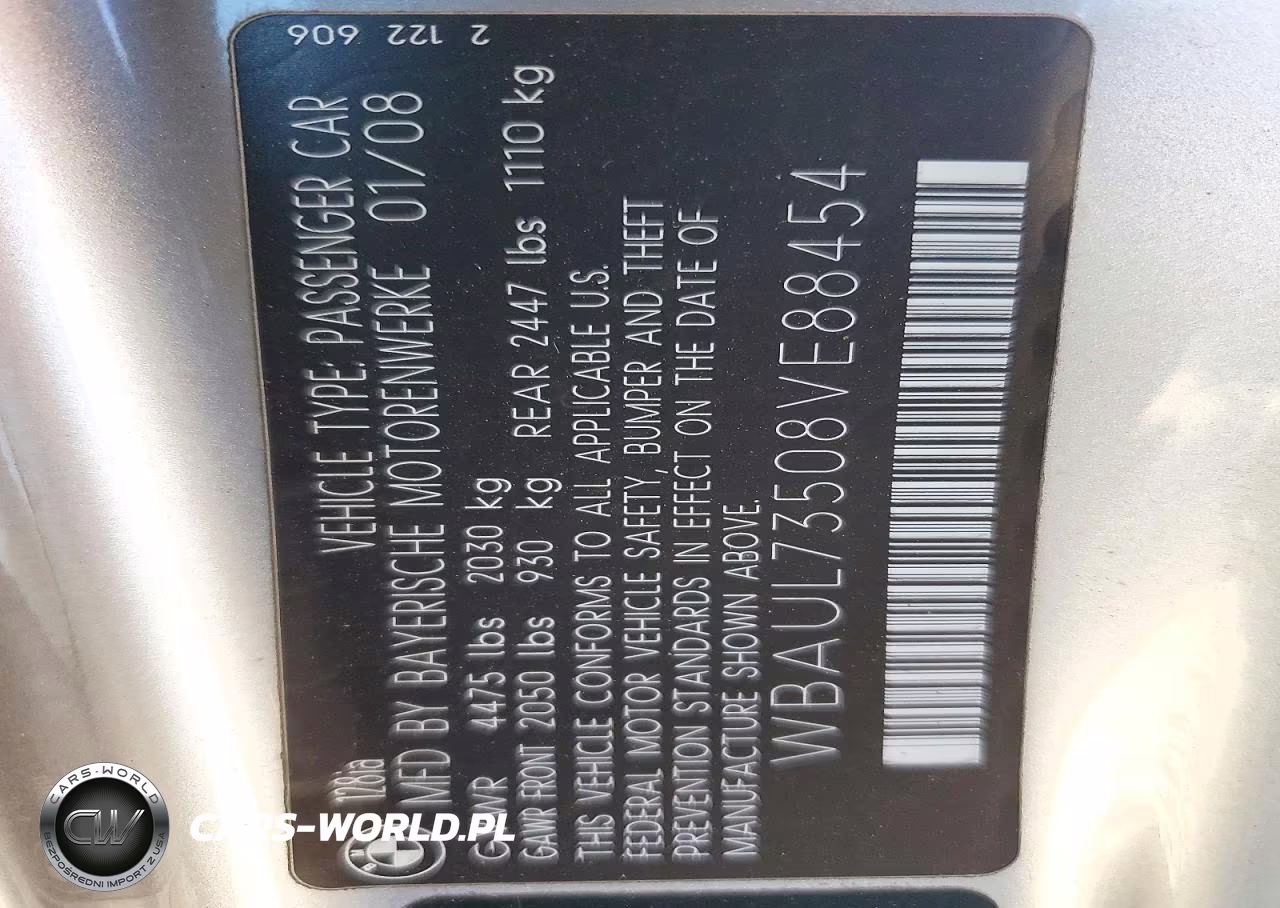 2008 BMW 128 I VIN:WBAUL73508VE88454 - 12