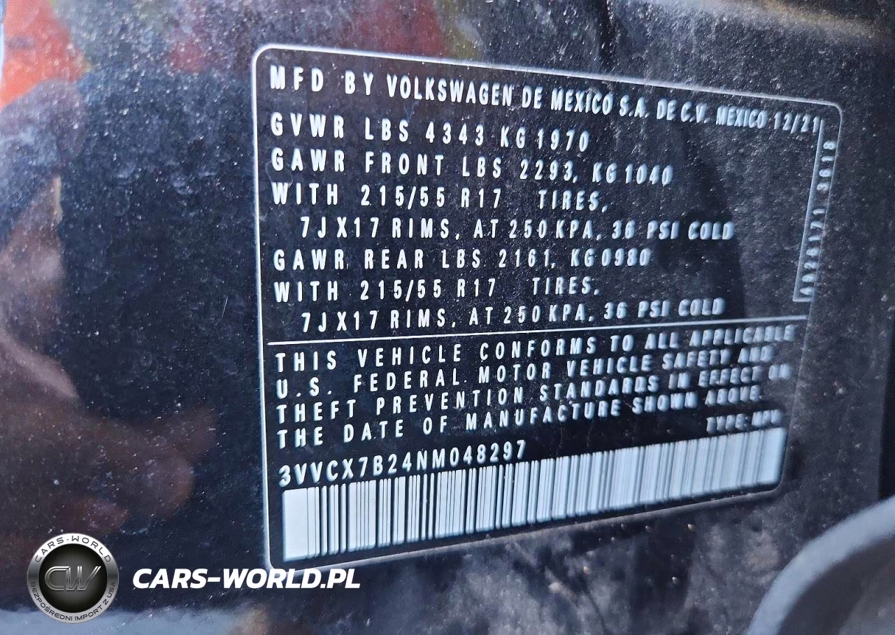 2022 Volkswagen Taos S VIN:3VVCX7B24NM048297 - 13