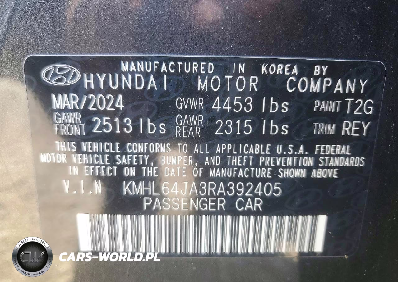 2024 Hyundai Sonata Sel VIN:KMHL64JA3RA392405 - 12