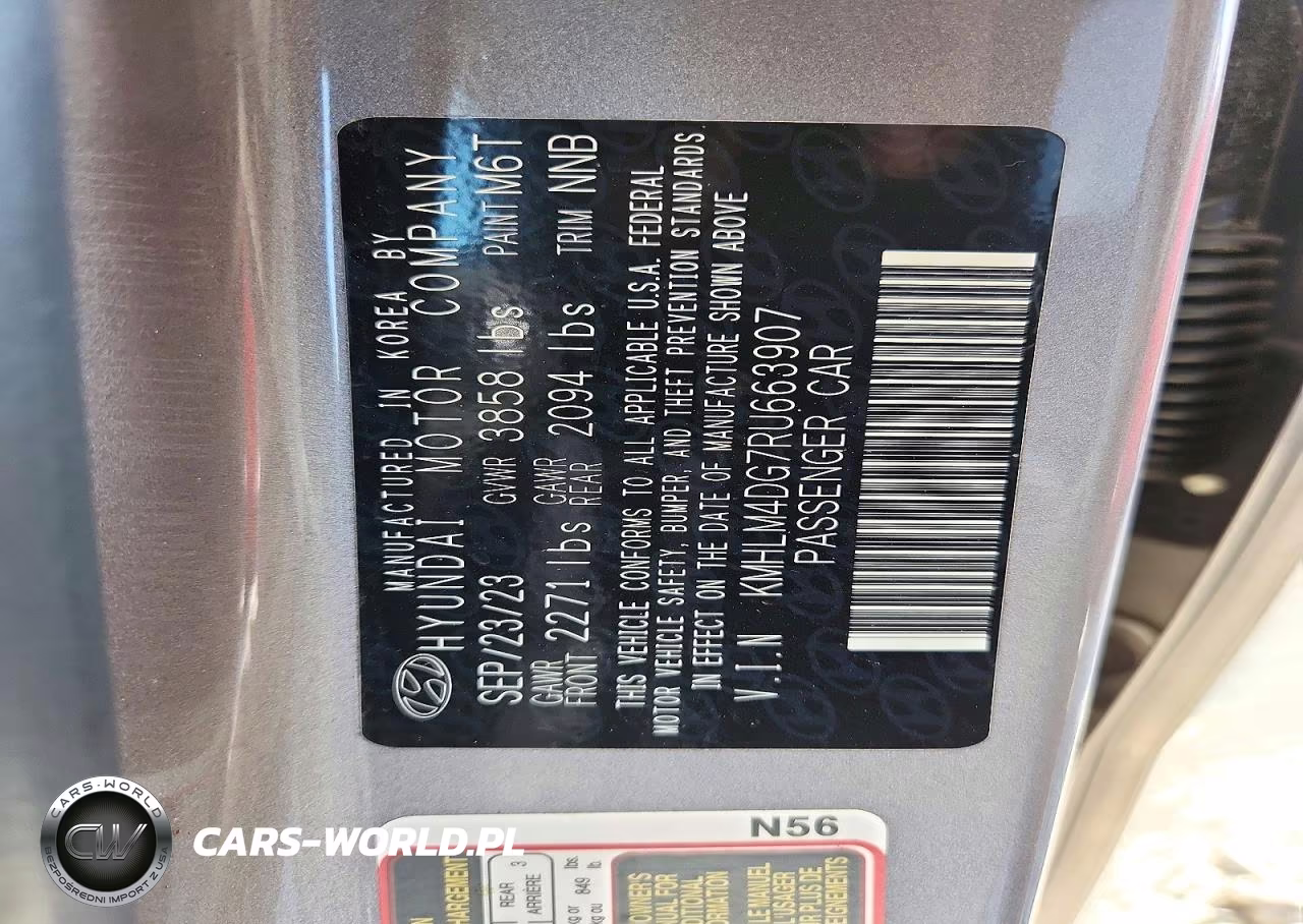 2024 Hyundai Elantra Sel VIN:KMHLM4DG7RU663907 - 12