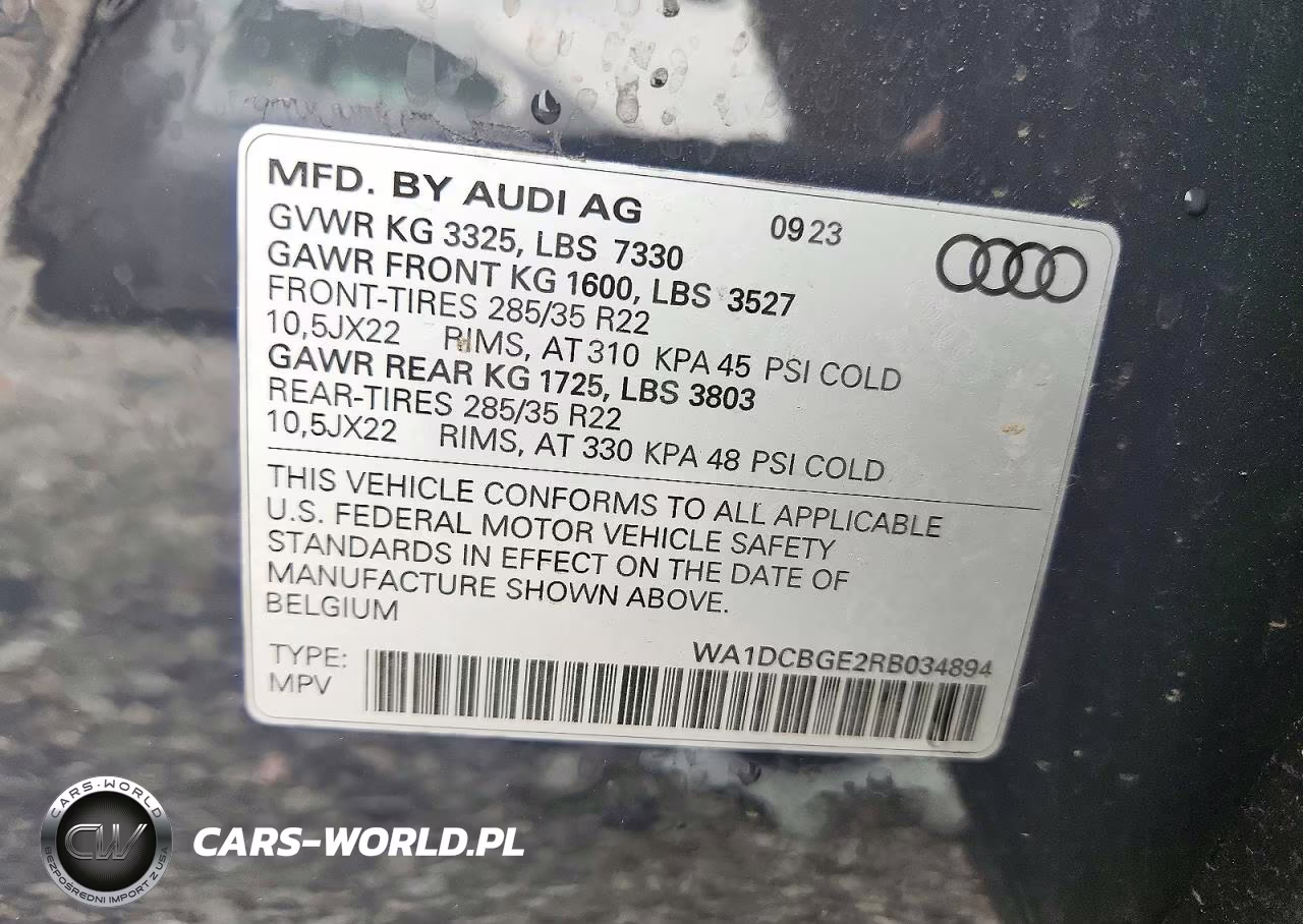 2024 Audi Sq8 E-Tron Sportback Prestige VIN:WA1DCBGE2RB034894 - 14