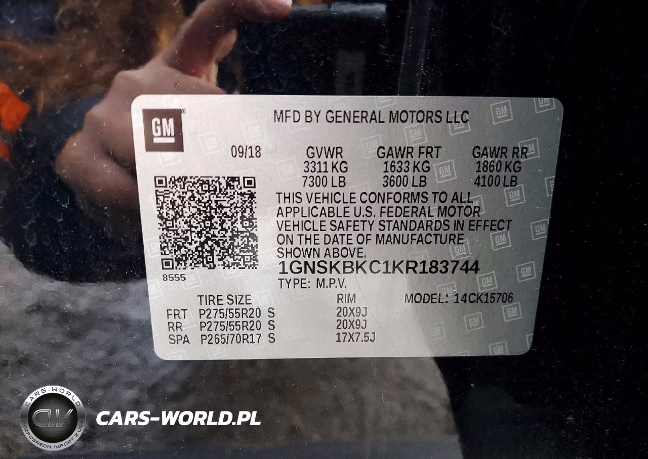 2019 Chevrolet Tahoe K1500 Lt VIN:1GNSKBKC1KR183744 - 13