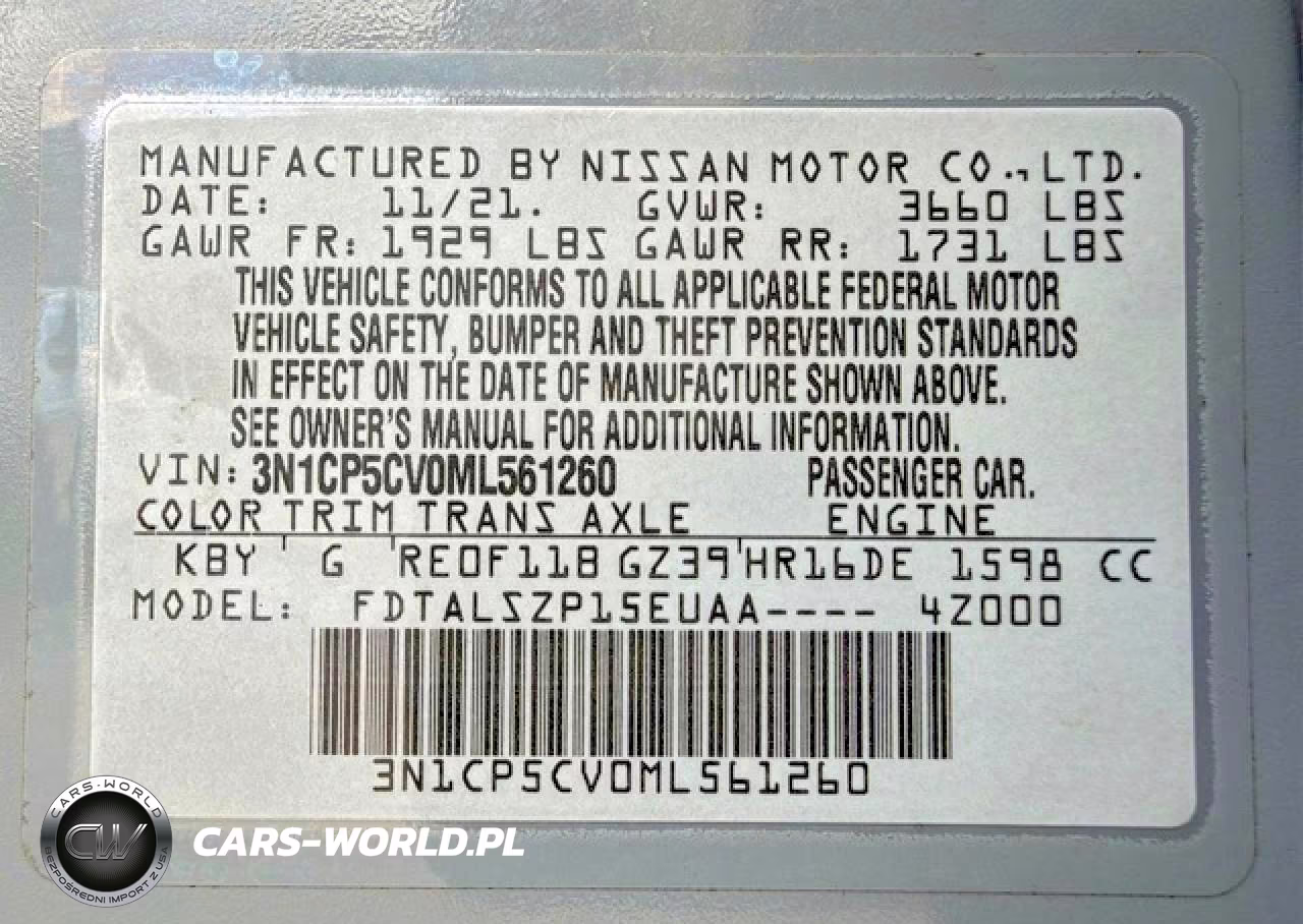 2021 Nissan Kicks Sv VIN:3N1CP5CV0ML561260 - 15