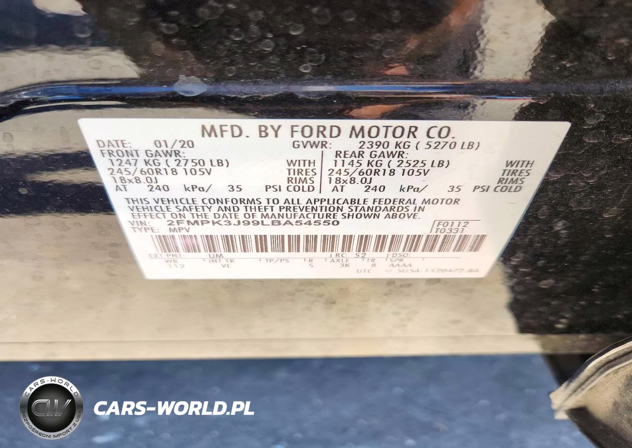 2020 Ford Edge Sel VIN:2FMPK3J99LBA54550 - 13