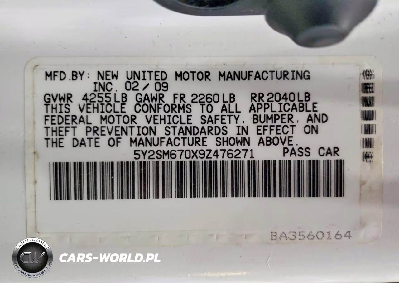 2009 Pontiac Vibe VIN:5Y2SM670X9Z476271 - 12