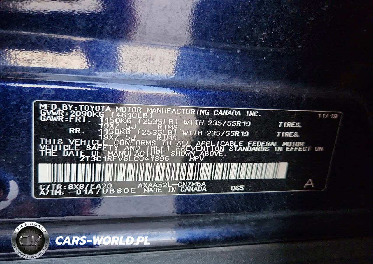 2020 Toyota Rav4 Xle Premium VIN:2T3C1RFV6LC041896 - 13