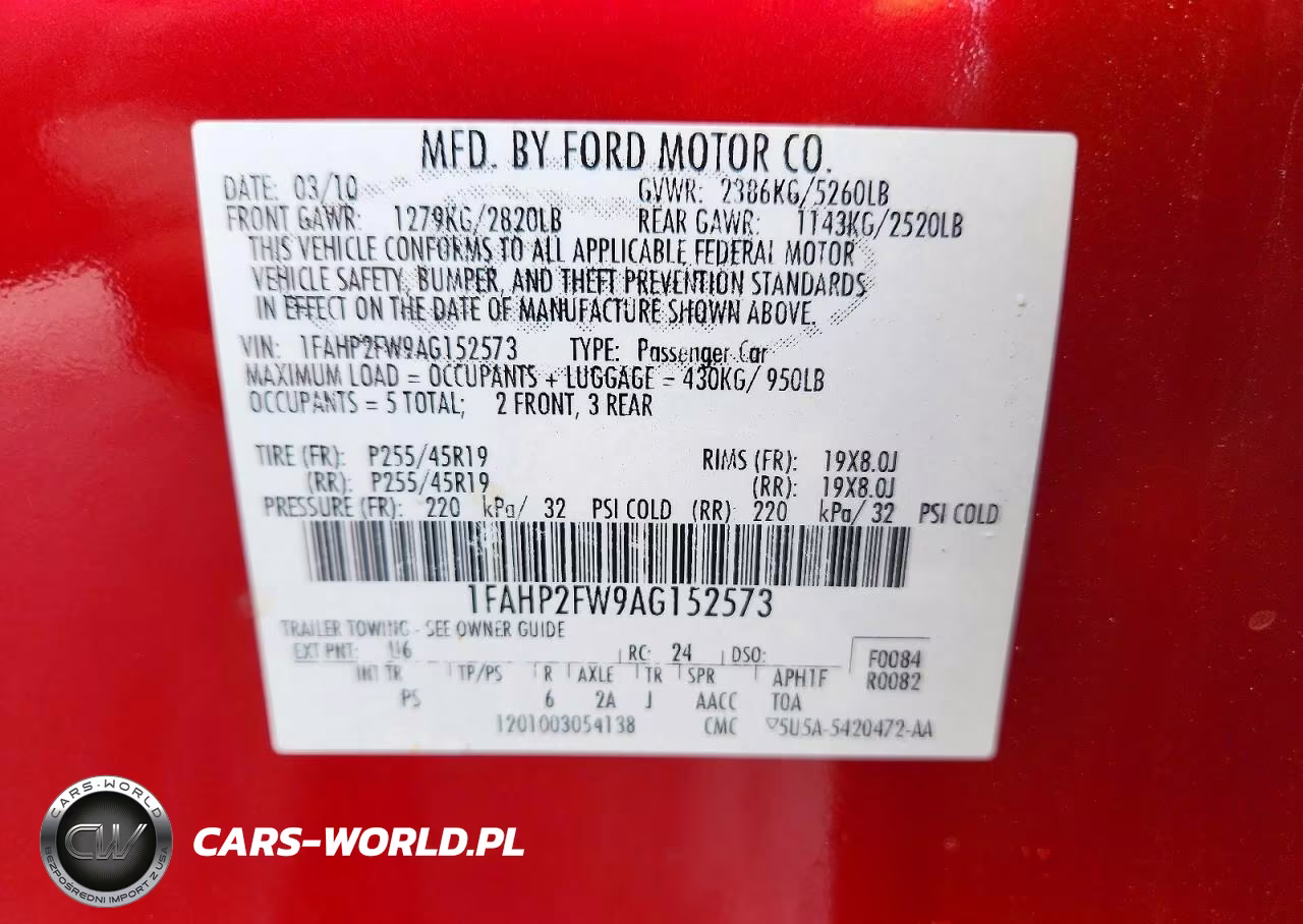 2010 Ford Taurus Limited VIN:1FAHP2FW9AG152573 - 12