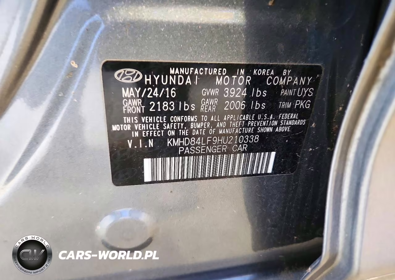 2017 Hyundai Elantra Limited VIN:KMHD84LF9HU210338 - 12