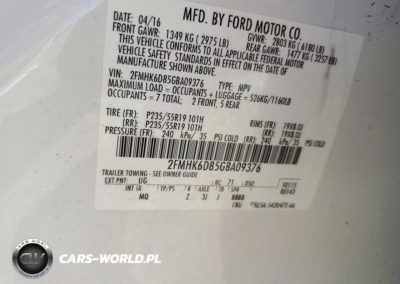 2016 Ford Flex Limited VIN:2FMHK6D85GBA09376 - 13