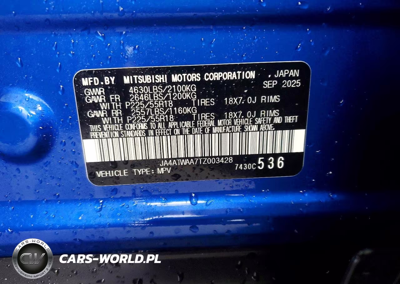 2026 Mitsubishi Eclipse Cross Se VIN:JA4ATWAA7TZ003428 - 13