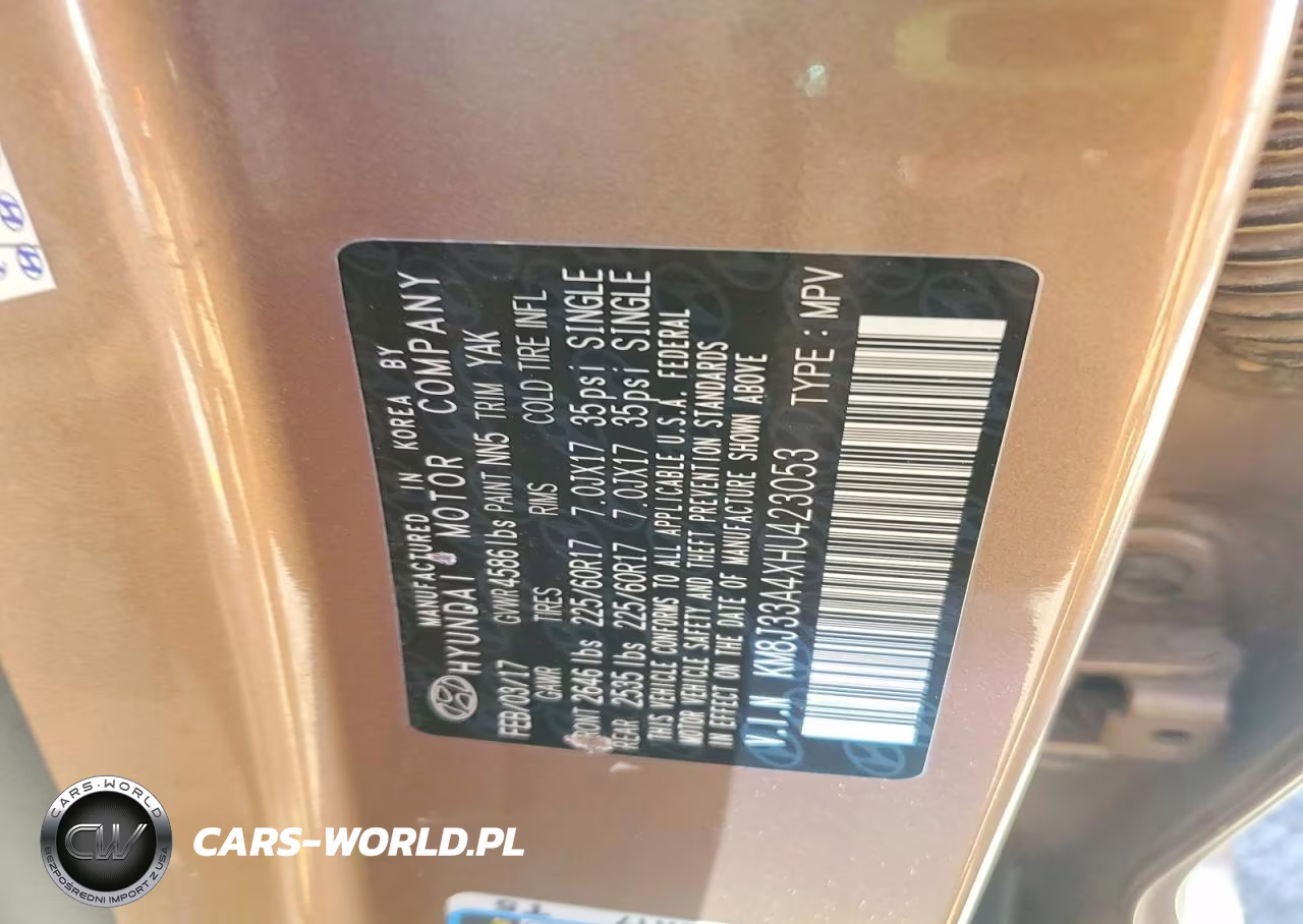 2017 Hyundai Tucson Se VIN:KM8J33A4XHU423053 - 12