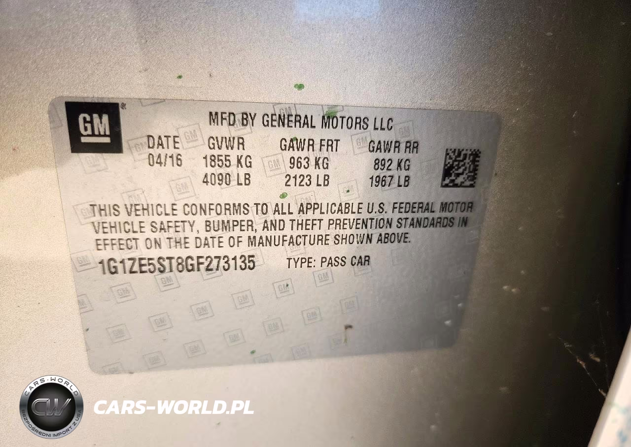2016 Chevrolet Malibu Lt VIN:1G1ZE5ST8GF273135 - 12