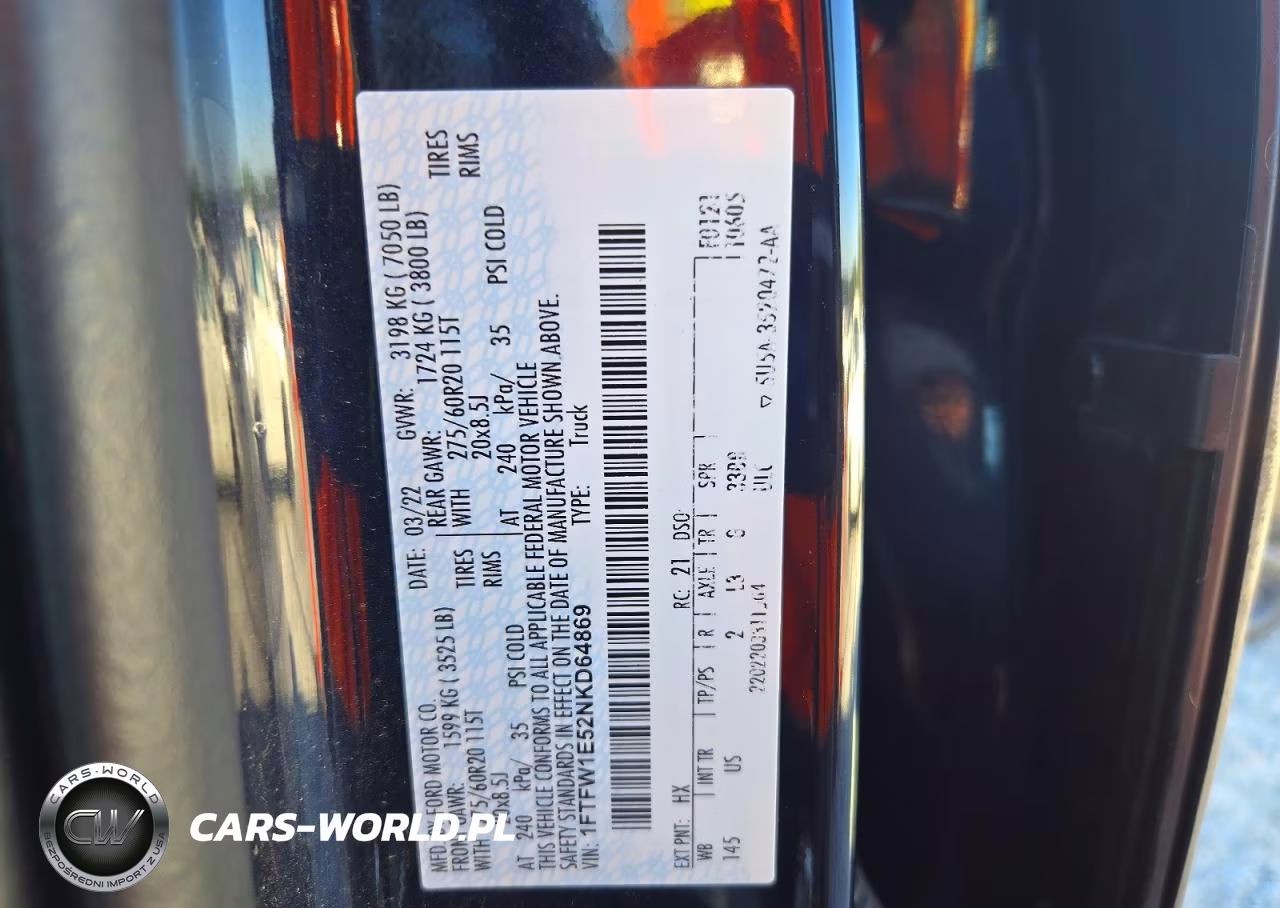 2022 Ford F150 Xlt VIN:1FTFW1E52NKD64869 - 12