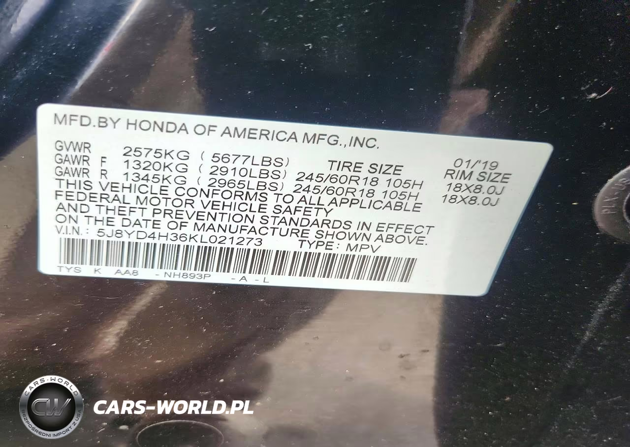2019 Acura Mdx VIN:5J8YD4H36KL021273 - 13