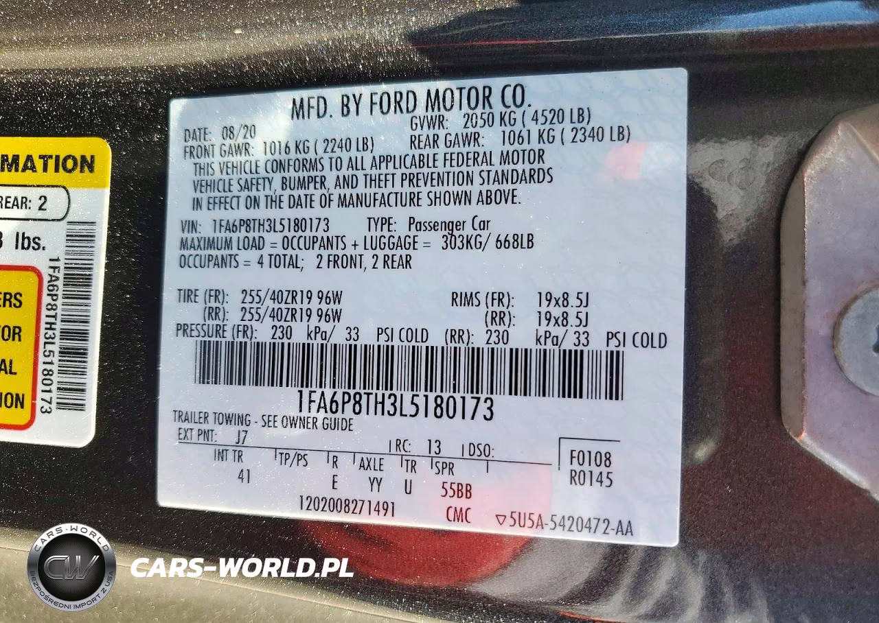 2020 Ford Mustang VIN:1FA6P8TH3L5180173 - 13