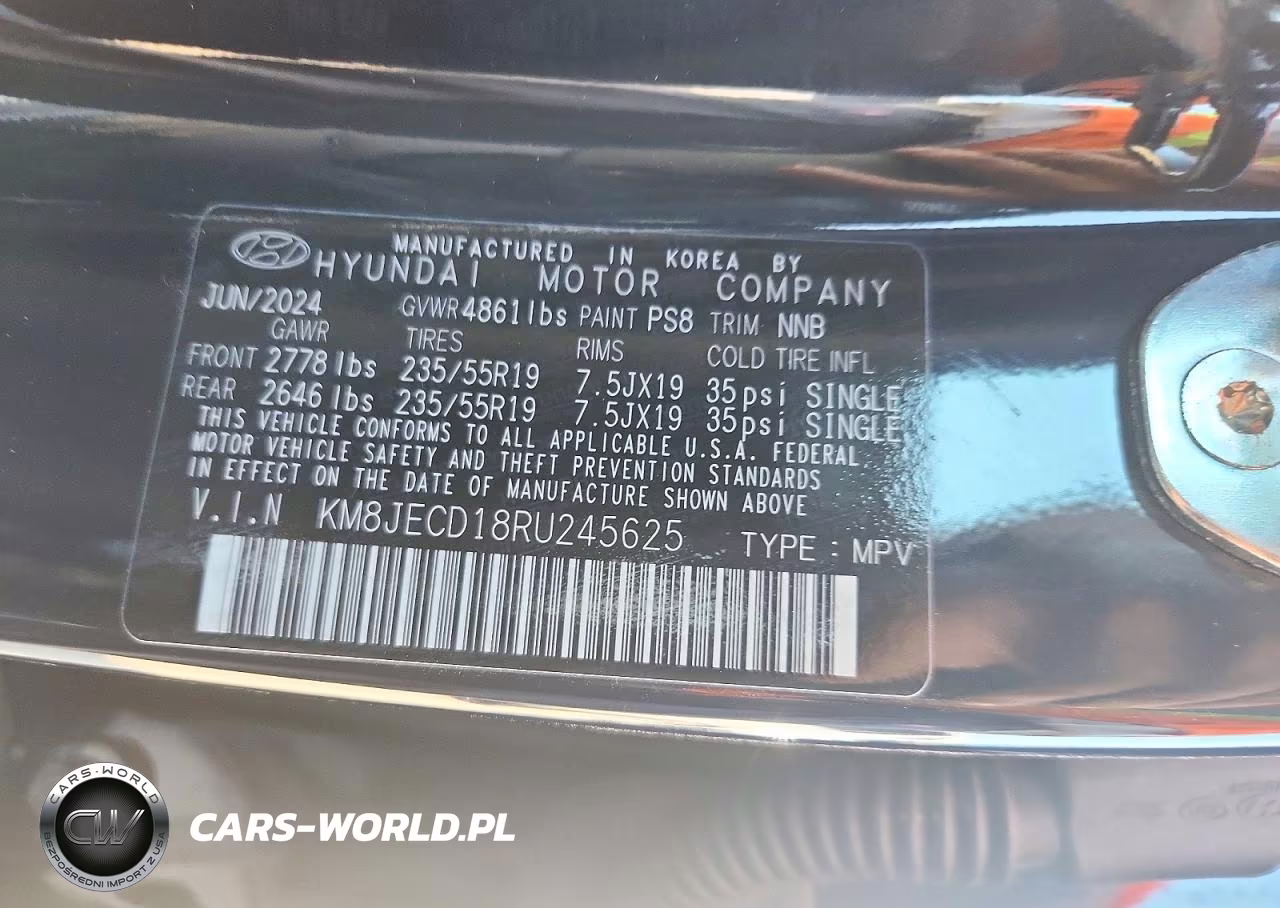 2024 Hyundai Tucson Limited VIN:KM8JECD18RU245625 - 12