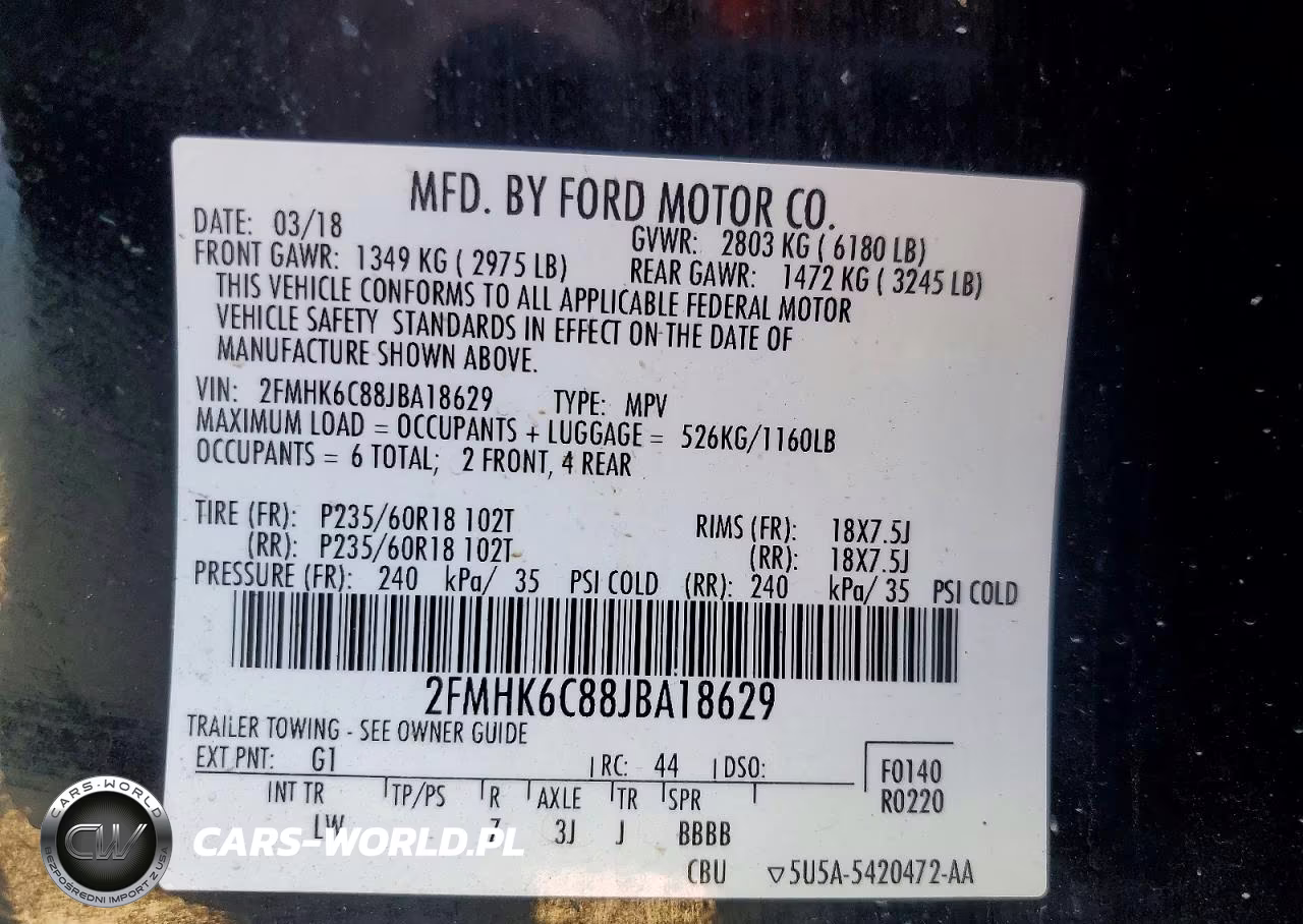 2018 Ford Flex Sel VIN:2FMHK6C88JBA18629 - 13