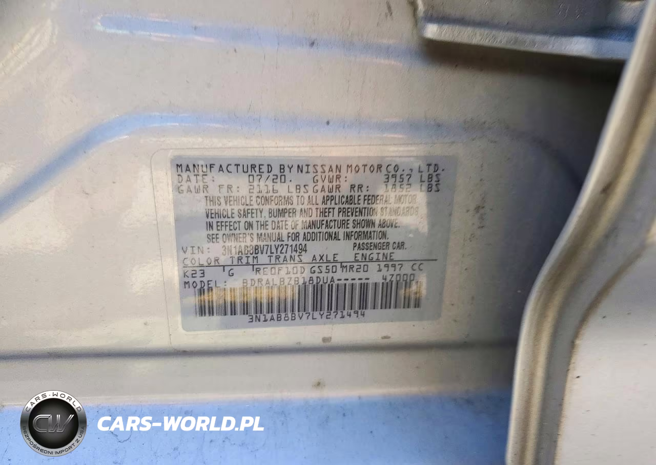 2020 Nissan Sentra S VIN:3N1AB8BV7LY271494 - 13