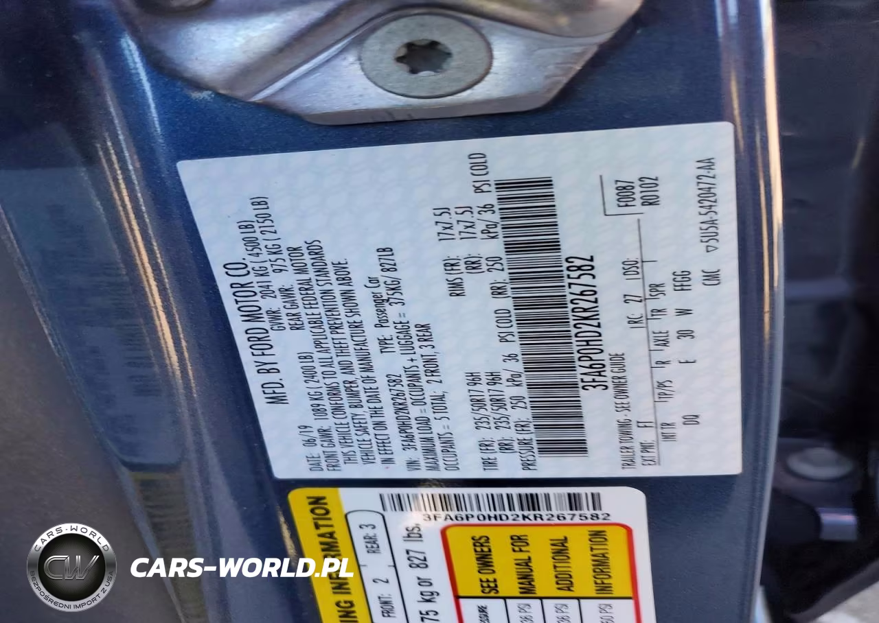 2019 Ford Fusion Se VIN:3FA6P0HD2KR267582 - 12