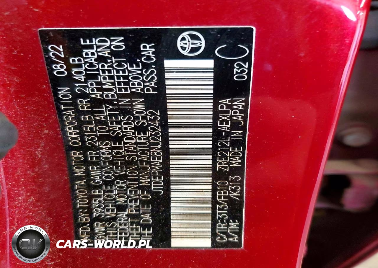 2022 Toyota Corolla Le VIN:JTDEPMAE8NJ232432 - 12