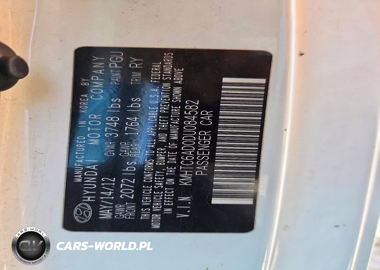 2013 Hyundai Veloster Base VIN:KMHTC6AD0DU084582 - 12