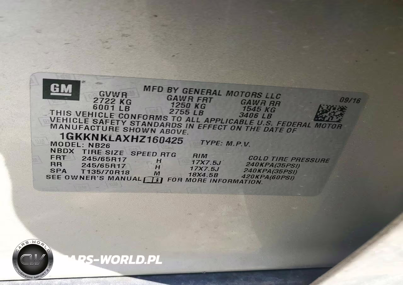 2017 GMC Acadia Sle VIN:1GKKNKLAXHZ160425 - 13