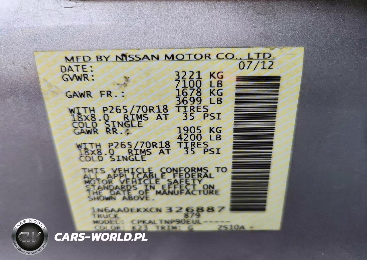 2012 Nissan Titan S VIN:1N6AA0EKXCN326887 - 12