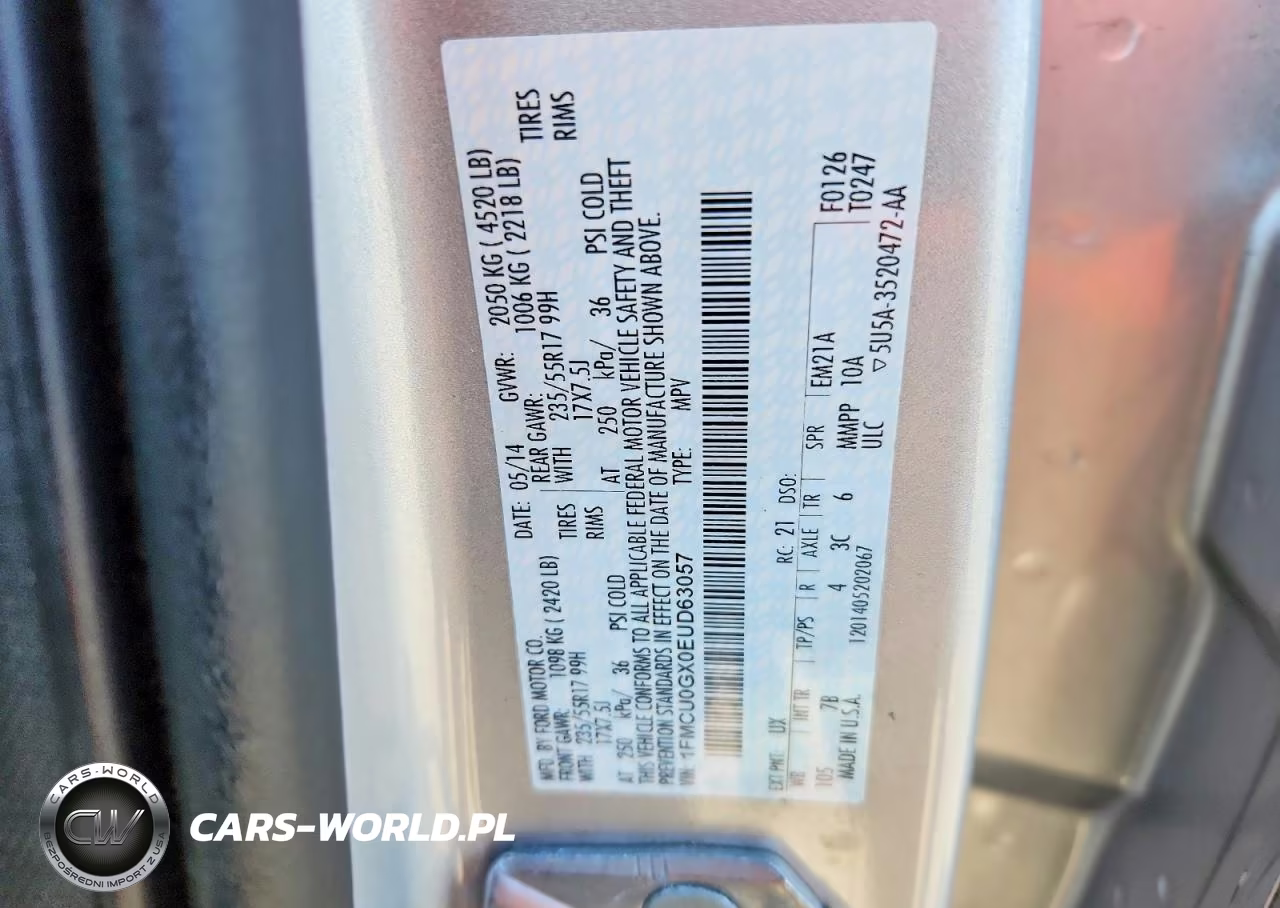 2014 Ford Escape Se VIN:1FMCU0GX0EUD63057 - 12