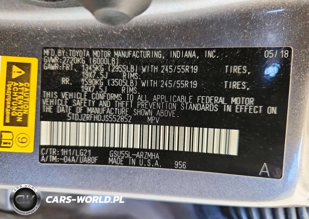 2018 Toyota Highlander Se VIN:5TDJZRFH0JS552852 - 13