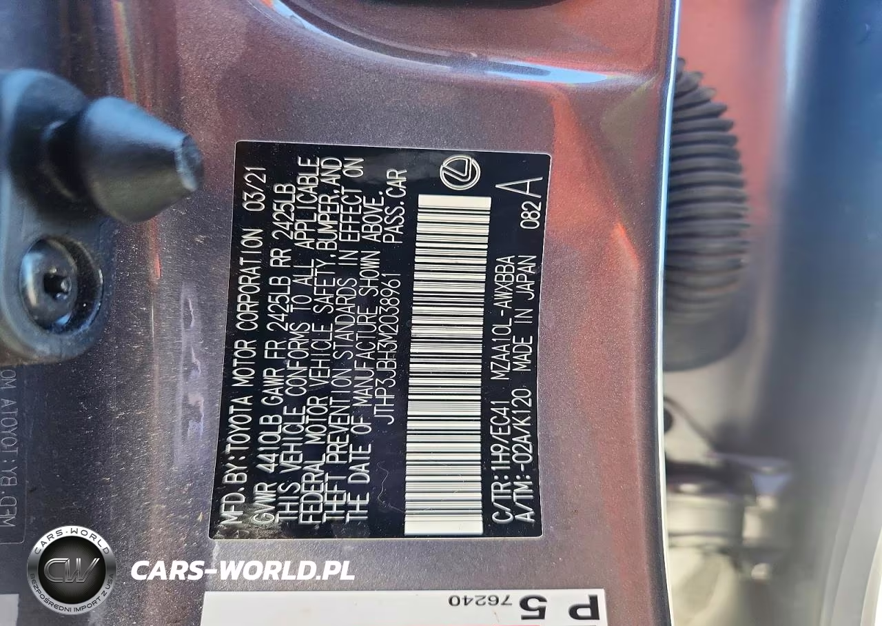 2021 Lexus Ux 200 VIN:JTHP3JBH3M2038961 - 13