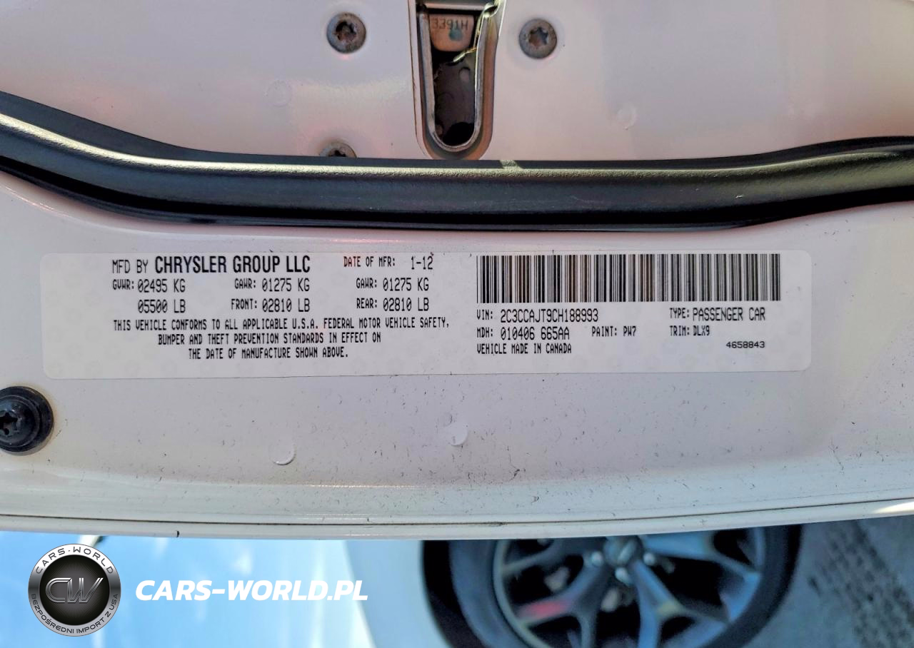 2012 Chrysler 300 S VIN:2C3CCAJT9CH188993 - 12