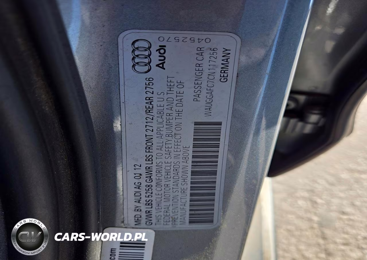 2012 Audi A6 Premium Plus VIN:WAUGGAFC7CN117256 - 12