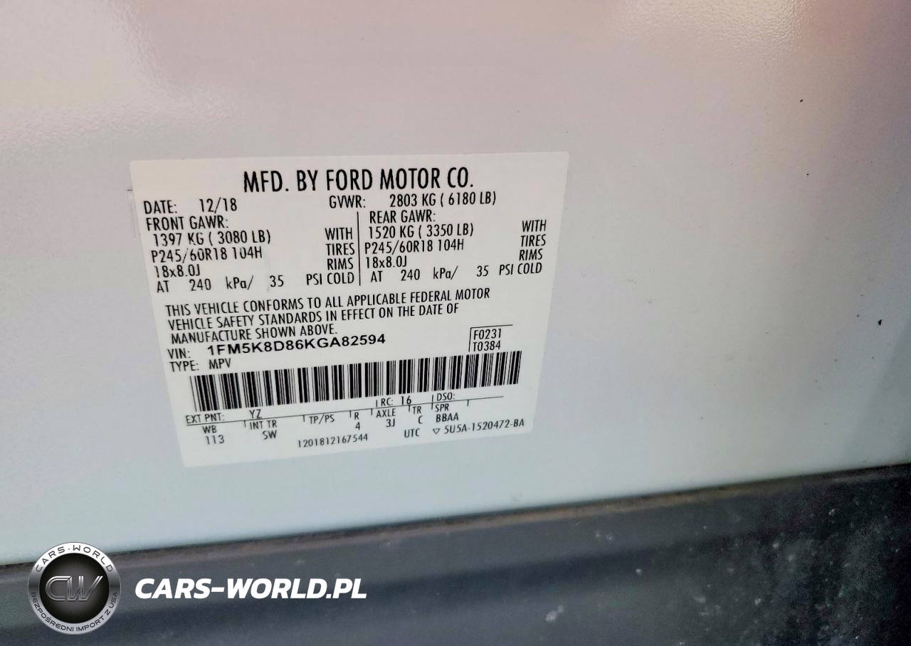 2019 Ford Explorer Xlt VIN:1FM5K8D86KGA82594 - 13