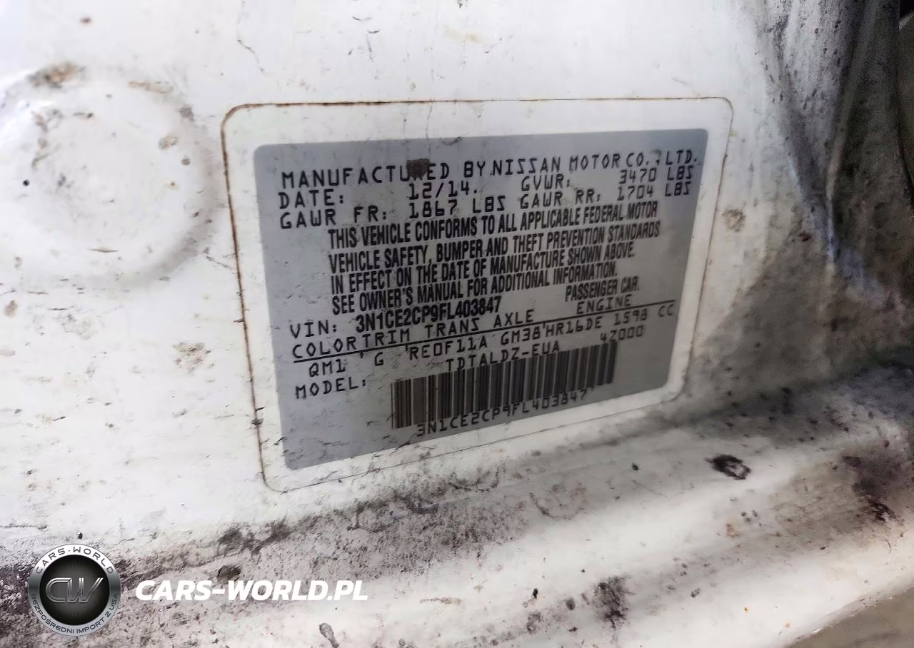 2015 Nissan Versa Note Sv VIN:3N1CE2CP9FL403847 - 12