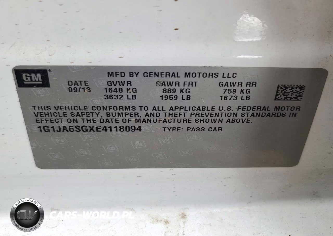 2014 Chevrolet Sonic Ls VIN:1G1JA6SGXE4118094 - 12