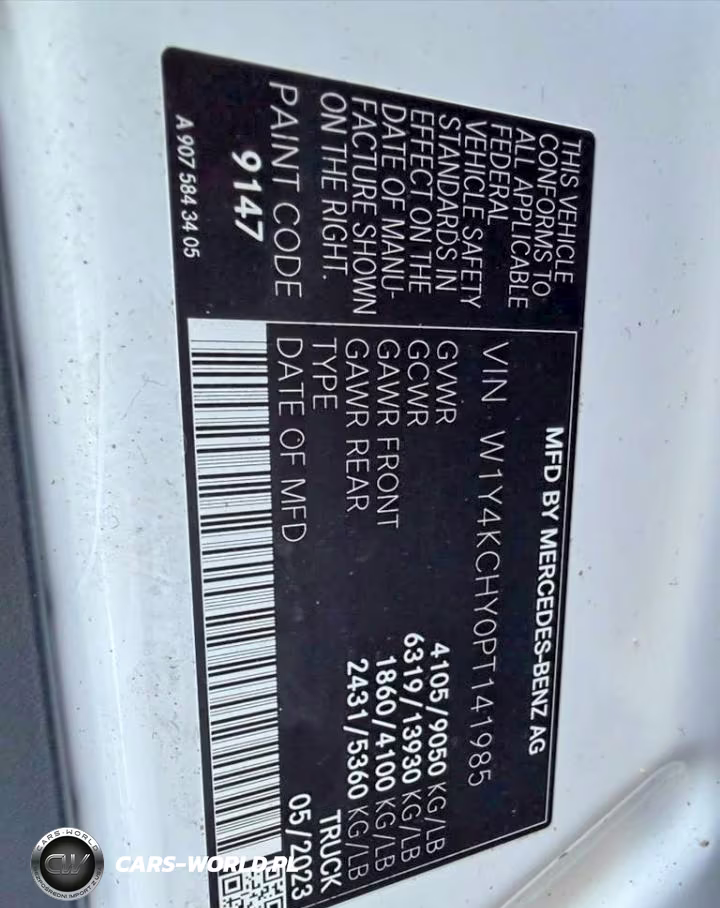 2023 Mercedes-Benz Sprinter 2500 VIN:W1Y4KCHY0PT141985 - 15