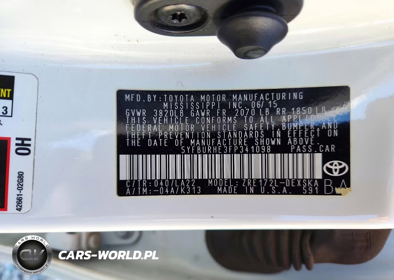 2015 Toyota Corolla S Premium VIN:5YFBURHE3FP341098 - 12