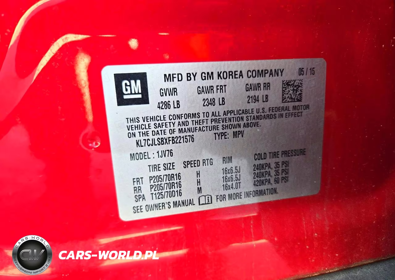 2015 Chevrolet Trax 1Lt VIN:KL7CJLSBXFB221576 - 13