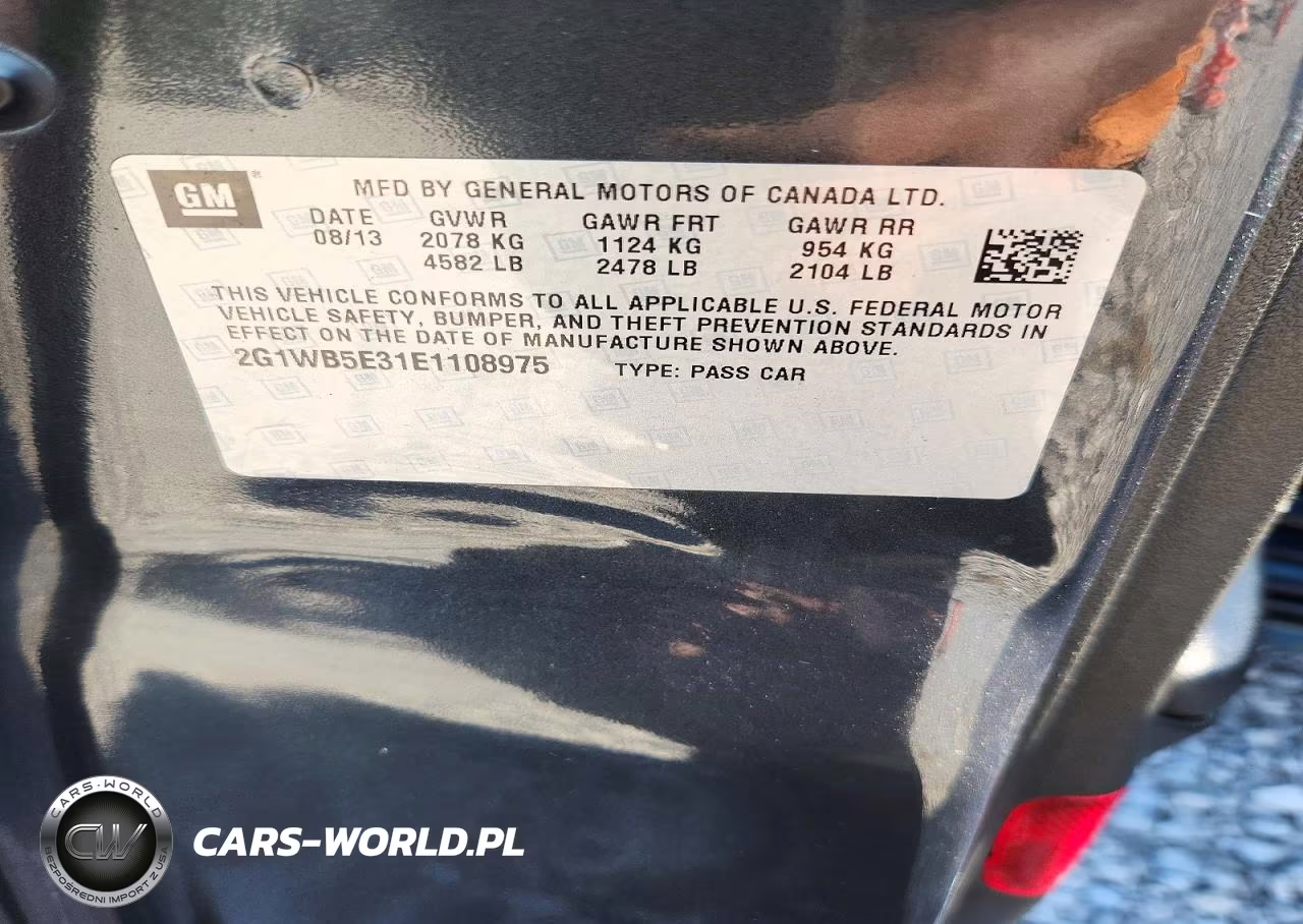 2014 Chevrolet Impala Limited Lt VIN:2G1WB5E31E1108975 - 12