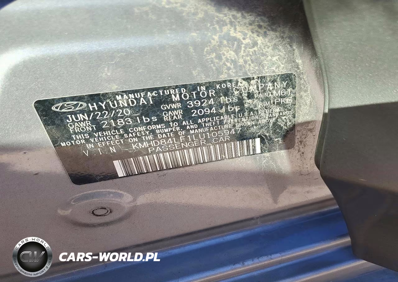 2020 Hyundai Elantra Sel VIN:KMHD84LF1LU105947 - 12