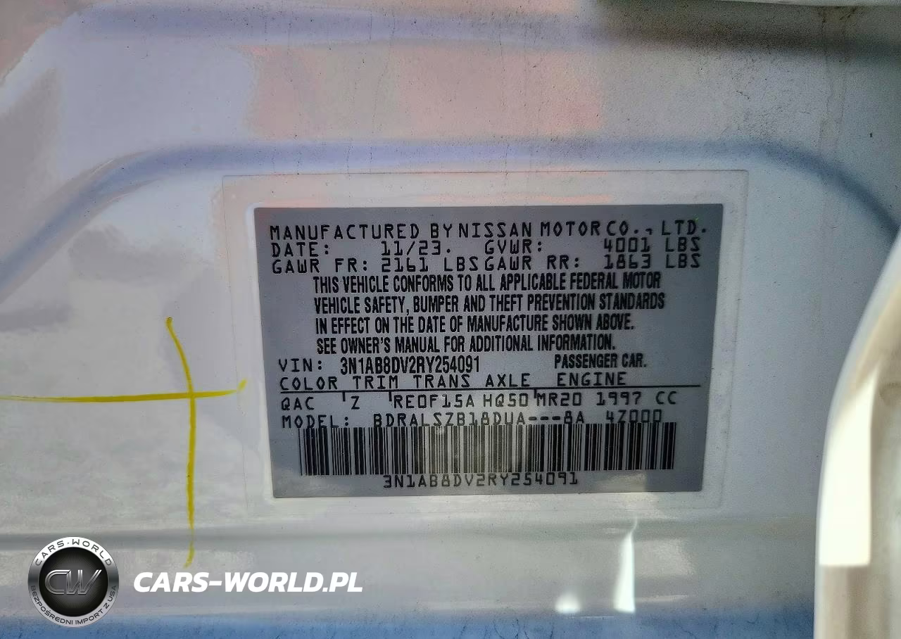2024 Nissan Sentra Sr VIN:3N1AB8DV2RY254091 - 13
