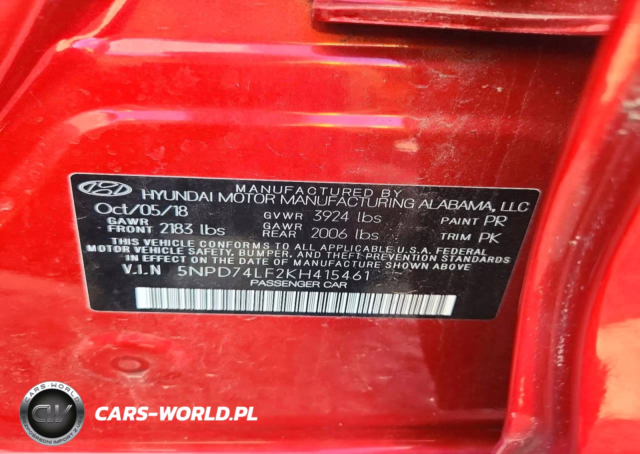 2019 Hyundai Elantra Se VIN:5NPD74LF2KH415461 - 12